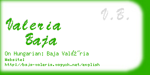 valeria baja business card